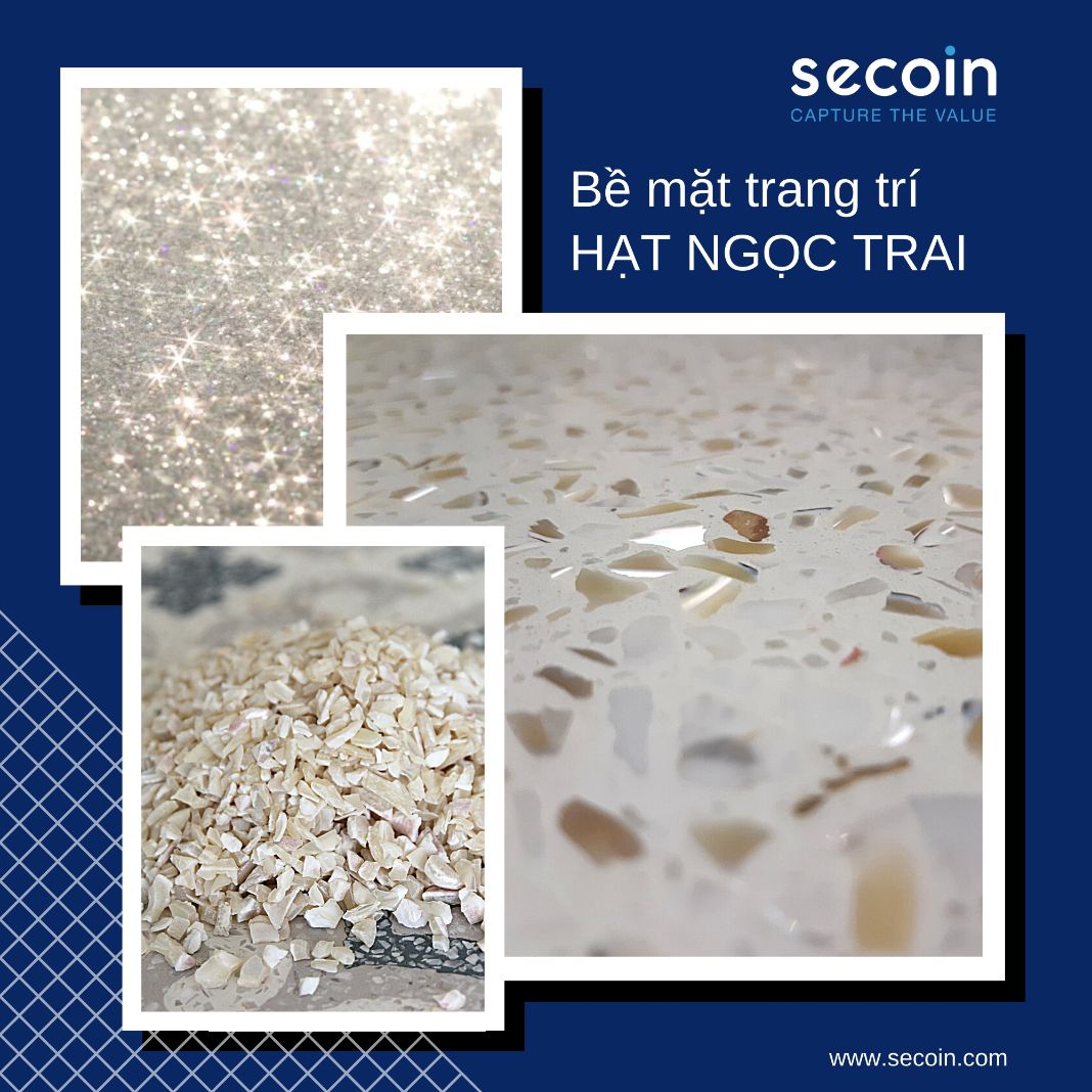 Gạch terrazzo hạt trai secoin - ứng dụng bậc cầu thang