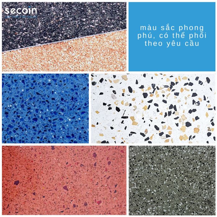 Gạch terrazzo nội thất Secoin ứng dụng làm bậc cầu thang