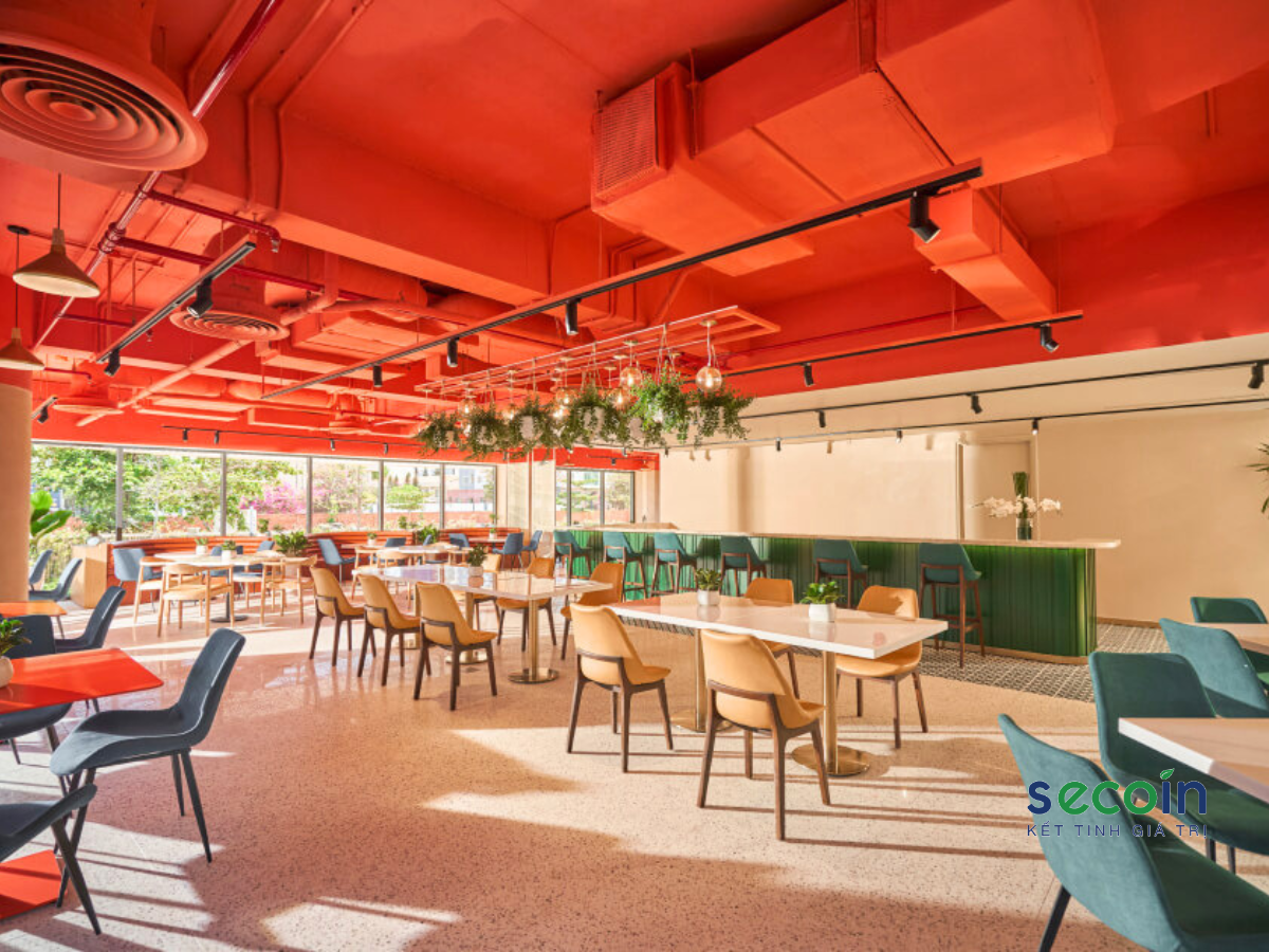 Terrazzo xanh Secoin ứng dụng trong công trình hiện đại