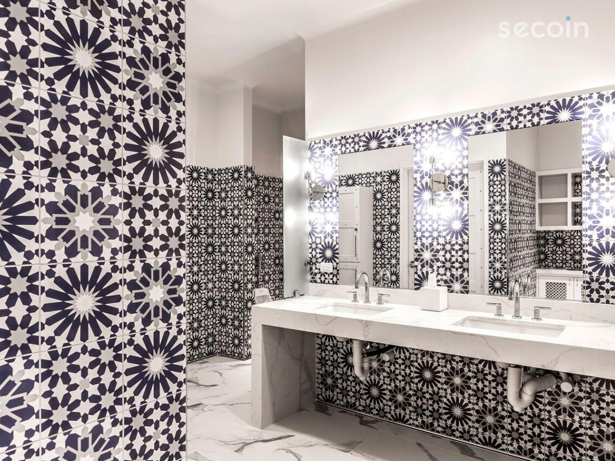 Gạch bông Secoin được sử dụng tại khách sạn 5 Sao Hotel California, Hoa Kỳ