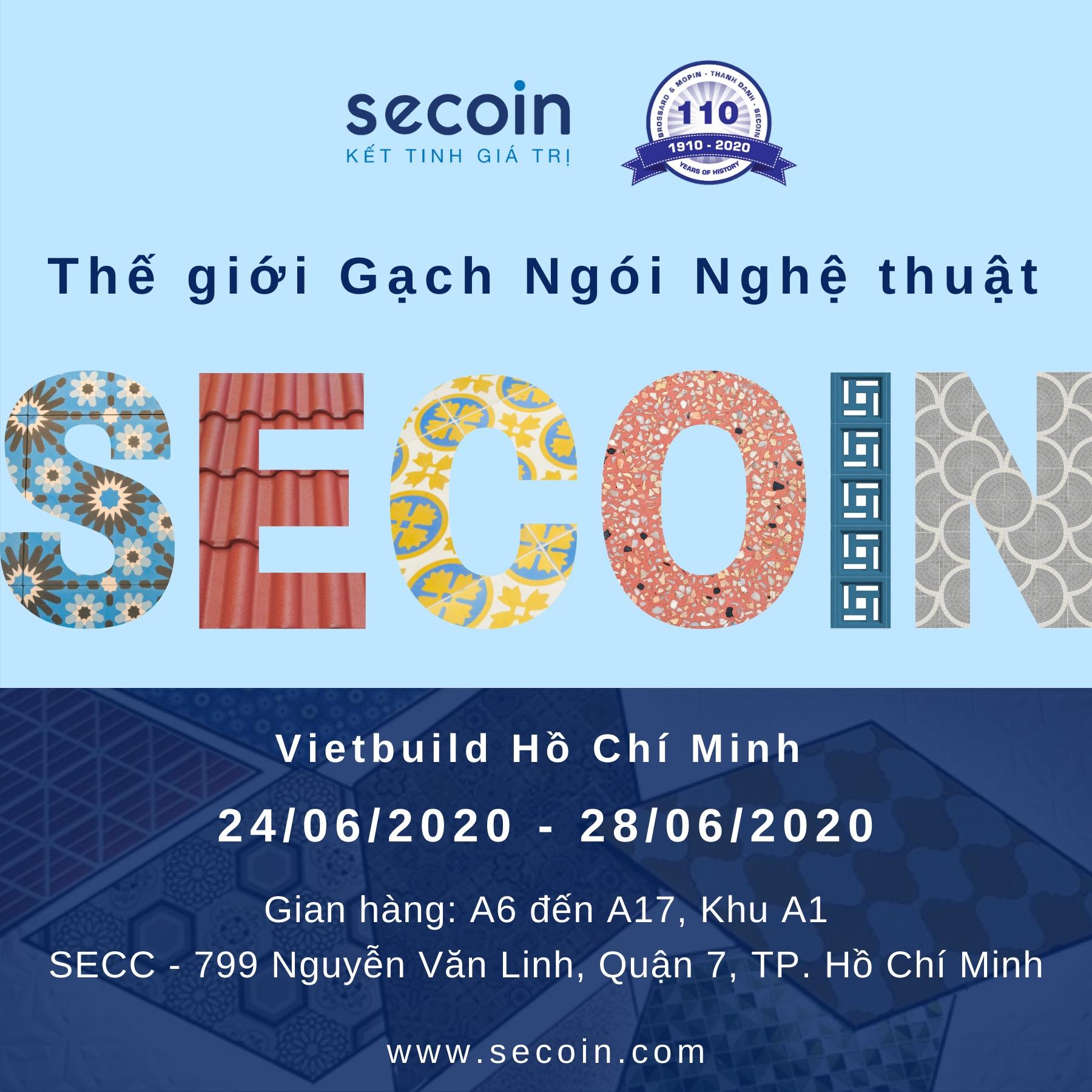 Thế giới Gạch ngói nghệ thuật Secoin tại Hội chợ Vietbuild Hồ Chí Minh 06/2020