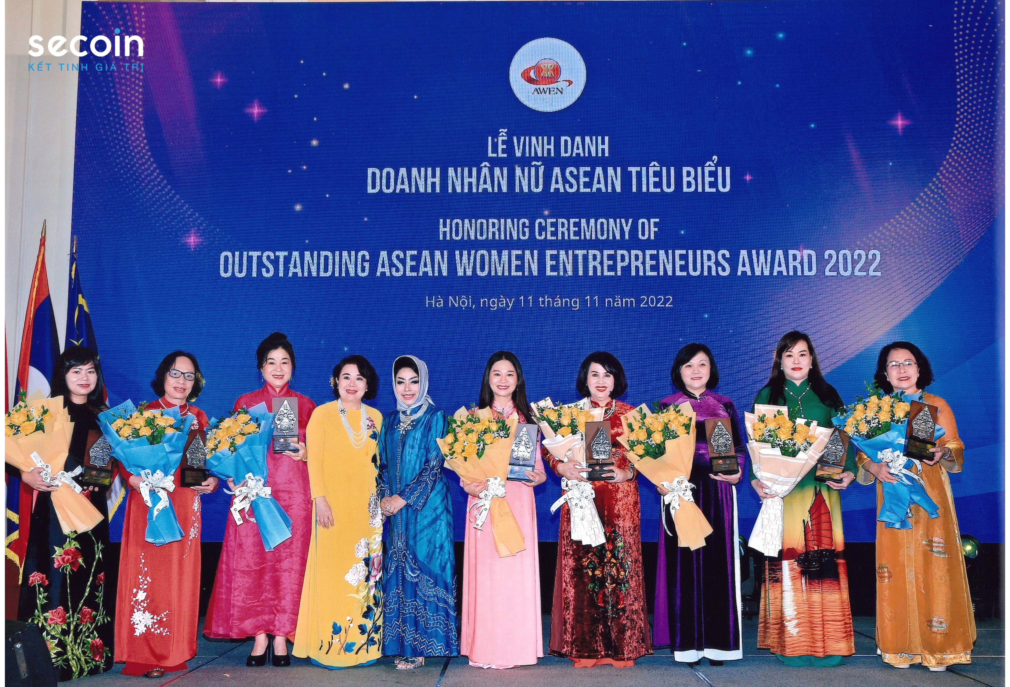 Bà Đinh Hoài Giang – Tổng Giám đốc Secoin được vinh danh “Doanh nhân nữ Asean tiêu biểu 2022”