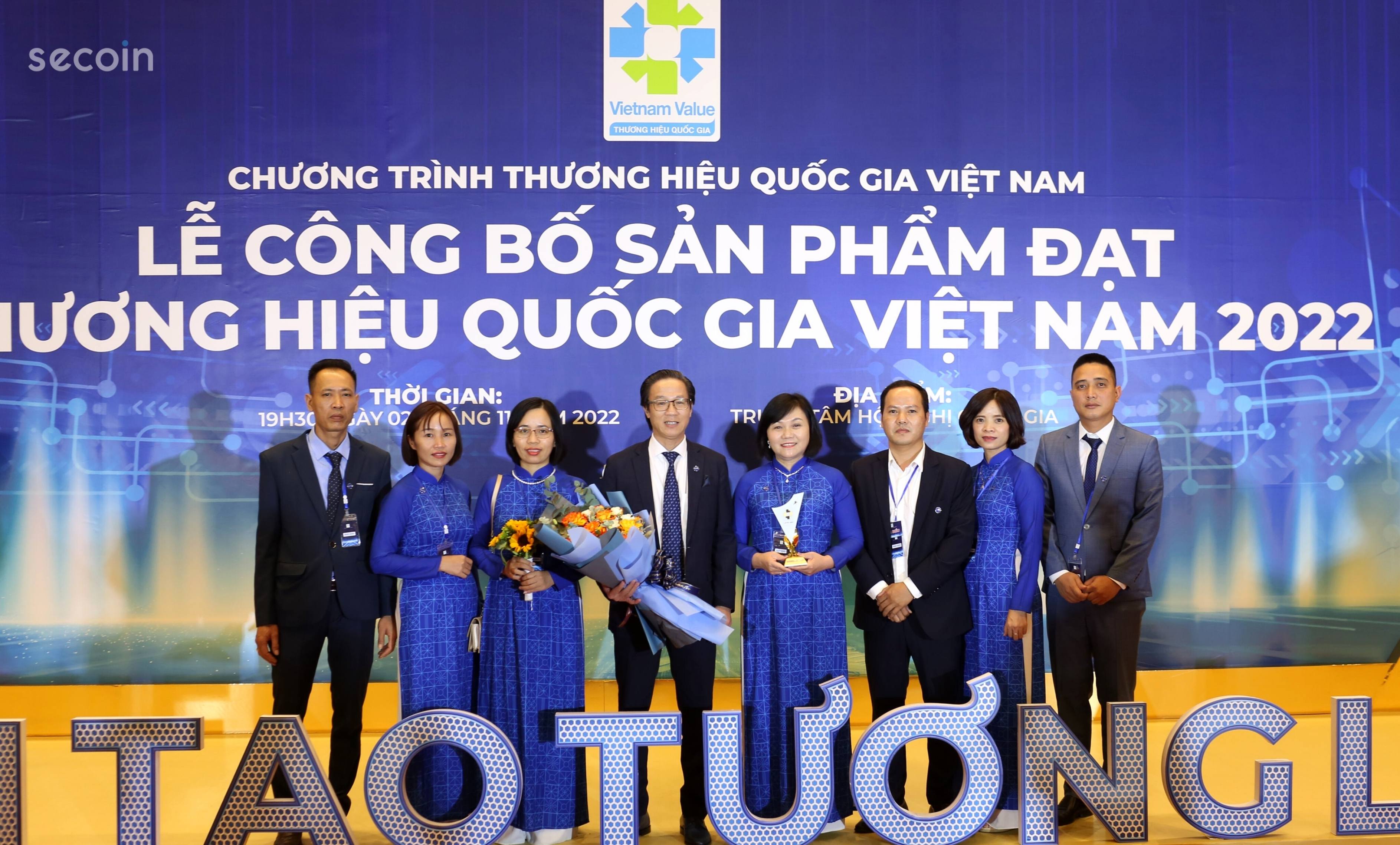 Secoin vinh dự được công nhận “Thương hiệu Quốc gia” của Việt Nam giai đoạn 2022-2024