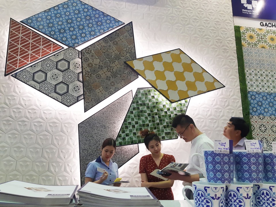 Secoin participated at the 3rd Vietbuild Hochiminh City 2019 beautiful cement tile background