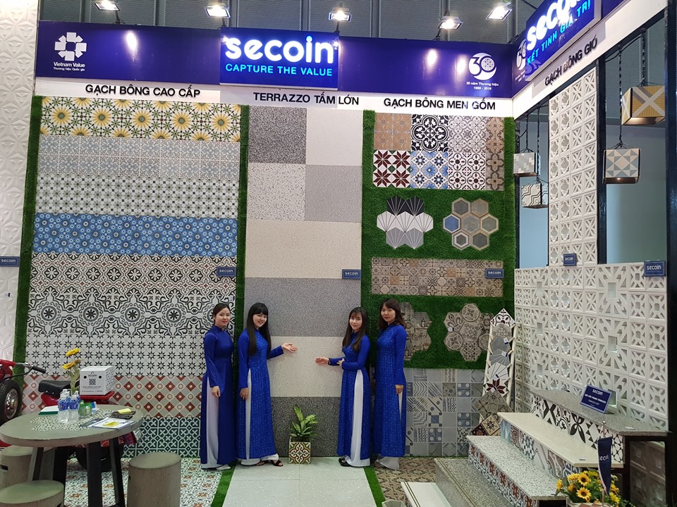 Secoin participated at the 3rd Vietbuild Hochiminh City 2019 with breezeblock, cement tiles