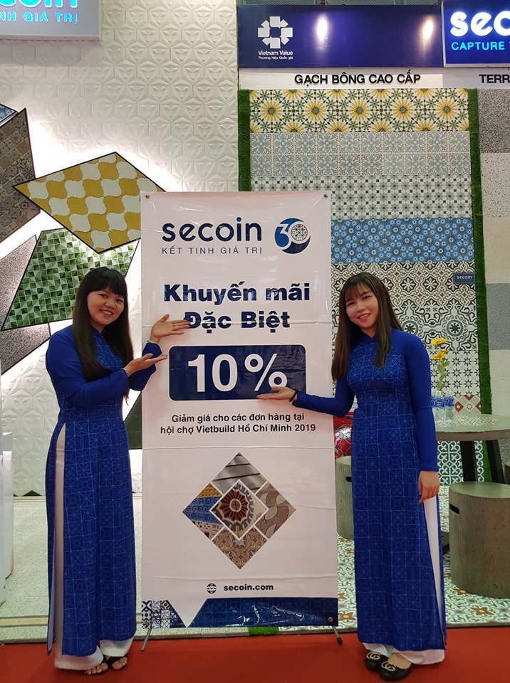 Secoin participated at the 3rd Vietbuild Hochiminh City 2019 with encaustic cement tiles